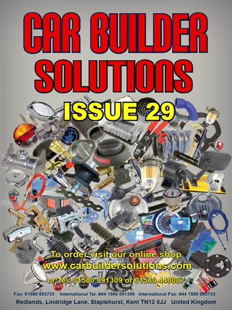 Car Builder Solutions Catalogue