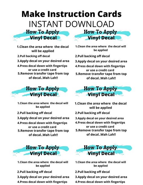 Car Decal Instructions