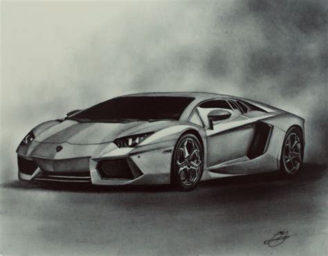 Car Drawing With Shading