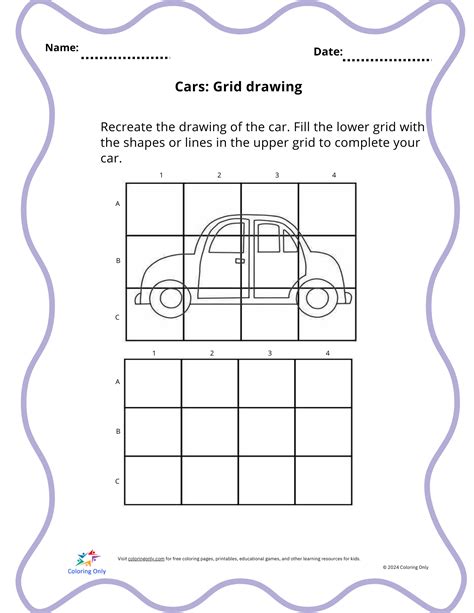 Car Drawing Worksheet