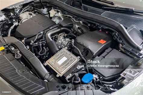 Car Engine Under Hood