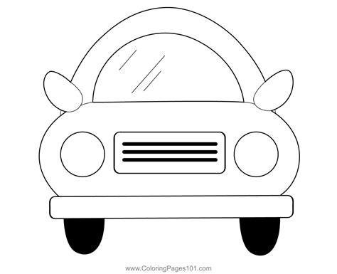 Car Front Coloring Page