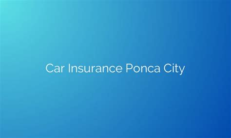 car insurance ponca city best