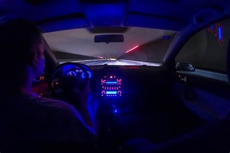 Car interior night