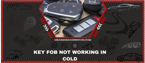 Car Key Fob Not Working When Cold