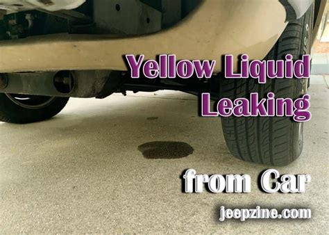 Car Leaking Light Yellow Fluid
