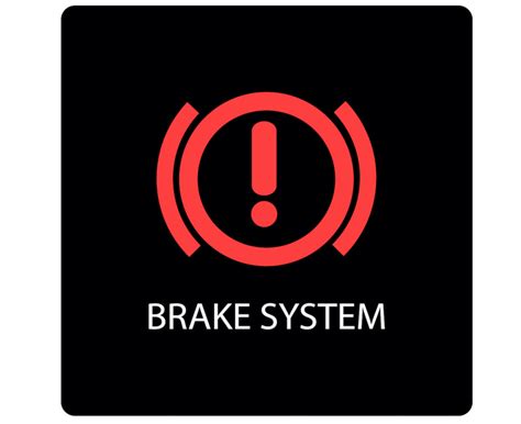 Car parking brake warning light