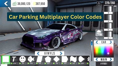 car parking multiplayer colour code