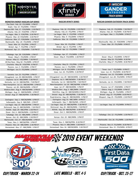 car racing schedule this weekend