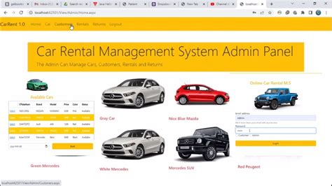 car rental management system report