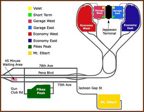 car rental map at denver intl airport