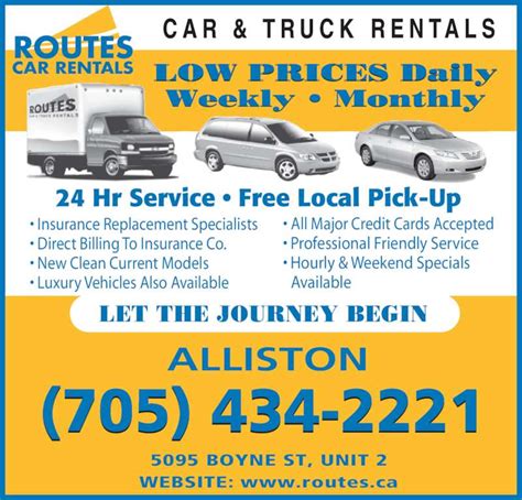 car rentals alliston ontario