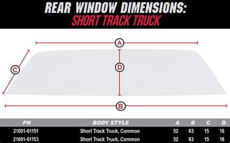 Car Side Window Dimensions
