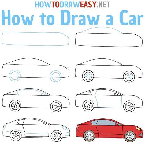 Car Sketch Step By Step
