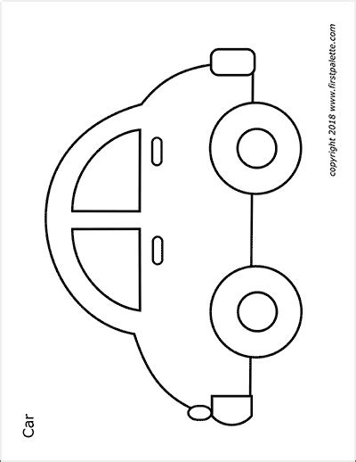 Car Template Coloring Pages