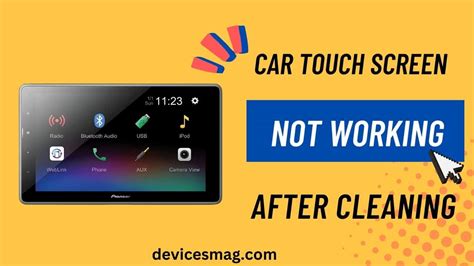 Car Touchscreen Not Working After Cleaning