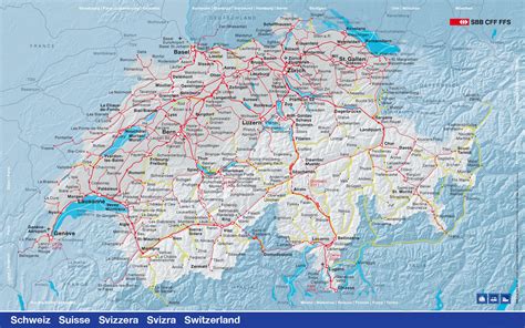 Car Train Switzerland Map