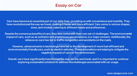 Car Usage Essay