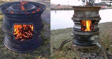 Car Wheel Fire Pit
