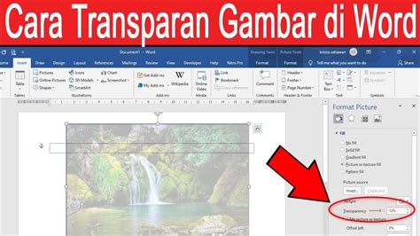 Cara Membuat Gambar Transparan Di Word