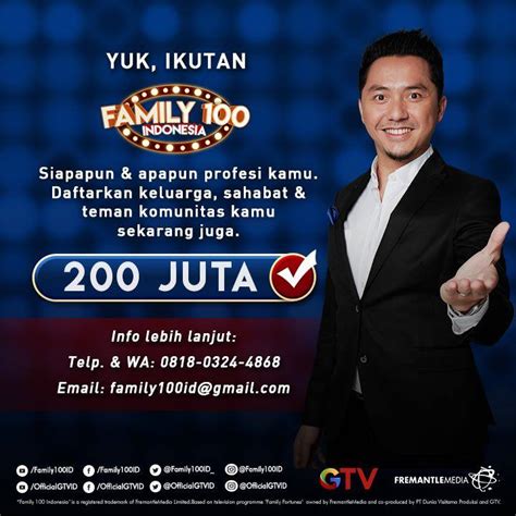 Cara Daftar Family 100 Indonesia Gtv