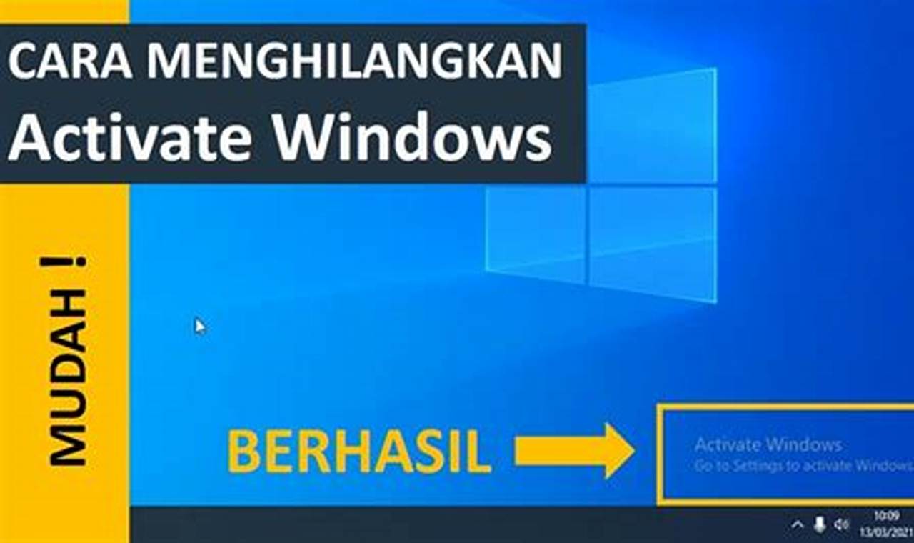 cara hilangkan activate windows