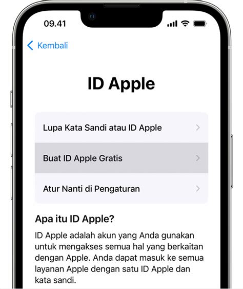 Cara membuat ID Apple baru Apple Support (ID)