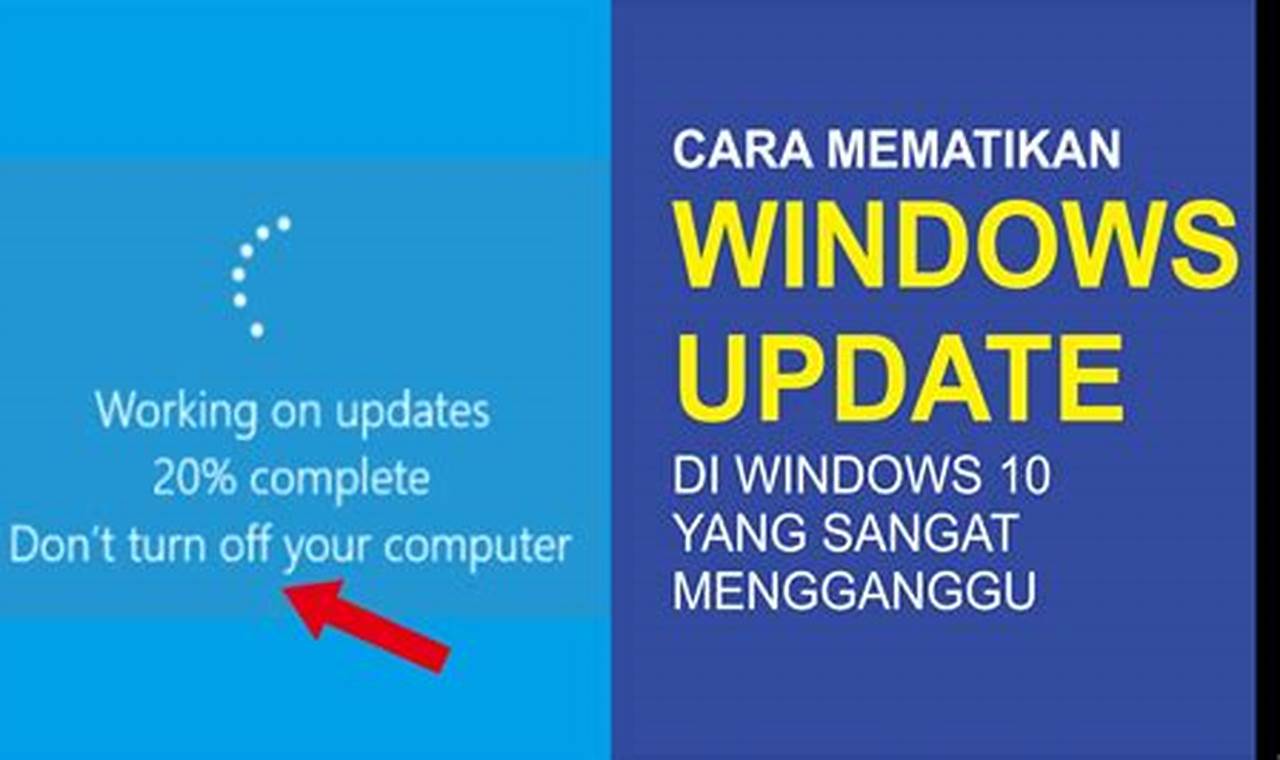 cara mematikan windows update permanen
