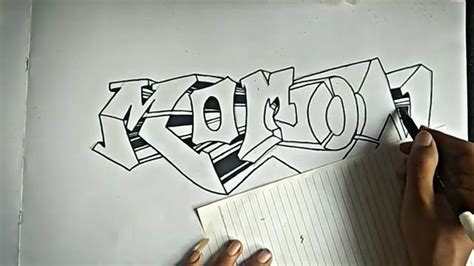 cara membuat graffiti nama (Riko) di kertas YouTube