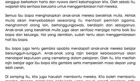 Contoh Karangan Bahasa Melayu Tingkatan 1 Contoh Karangan 515 Bahasa