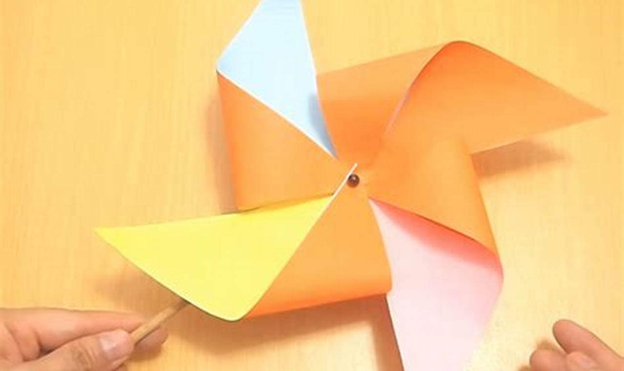 cara membuat kincir angin dari kertas