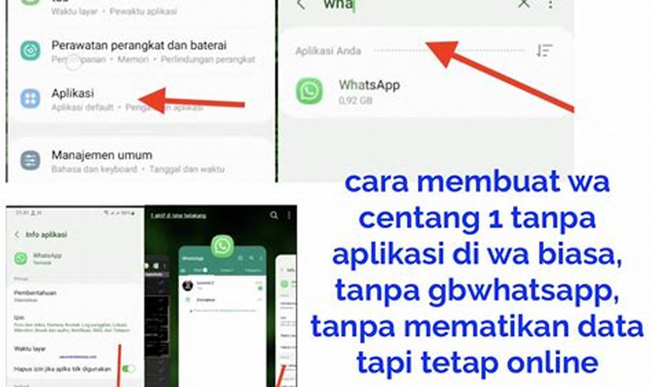 Cara Jitu Bikin WA Centang 1 Tanpa Ribet di WhatsApp Biasa