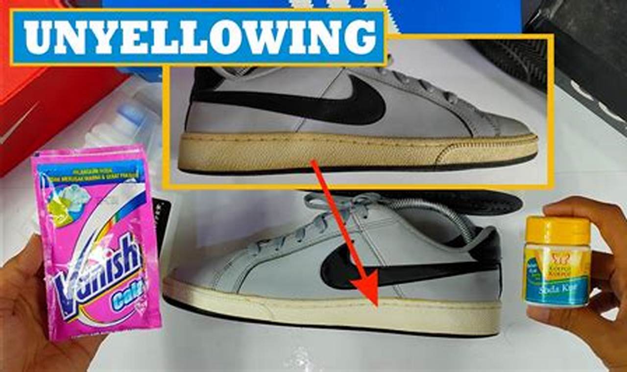 cara memutihkan sepatu yang kuning
