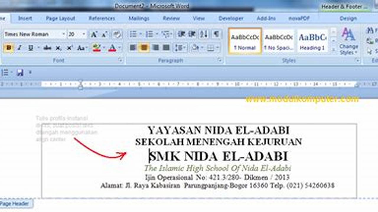 Cara Mudah Copy Kop Surat di Word untuk Dokumen Profesional