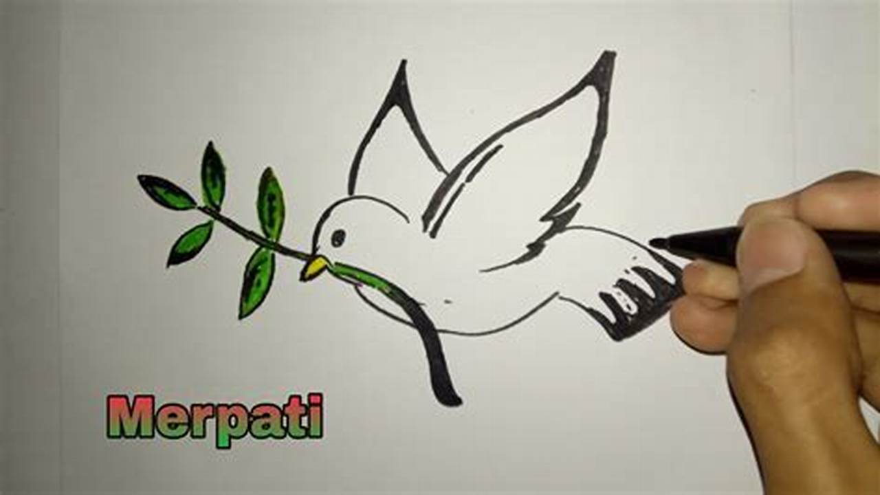 Cara Mudah Menggambar Burung Merpati