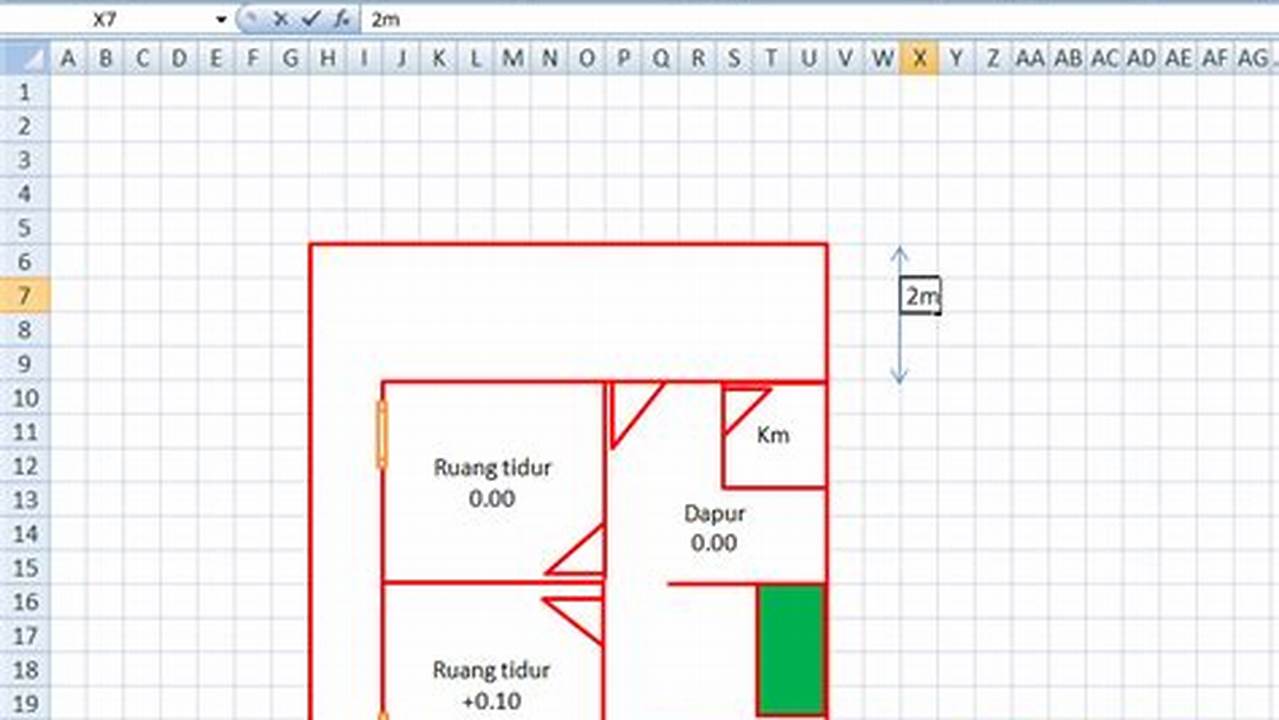 Cara Praktis Menggambar Denah Rumah dengan Excel