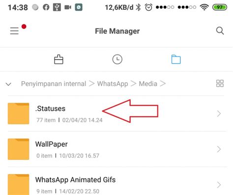 Cara Menampilkan Folder Status Whatsapp Di Hp Oppo