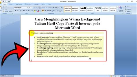 Cara Menghilangkan Warna Background Di Word Hasil Copy Dari Internet