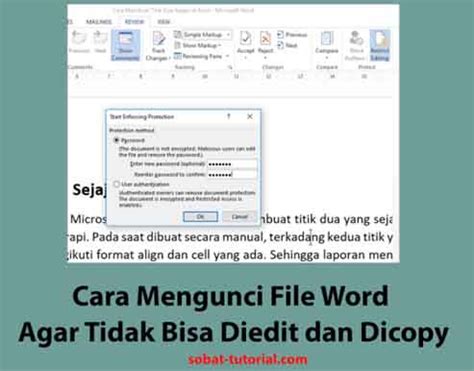 Cara Mengunci File Word Agar Tidak Bisa Diedit Dan Dicopy