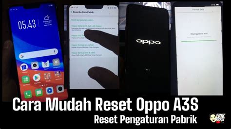Cara Reset Oppo A3S Reset Pengaturan Pabrik Oppo A3S YouTube