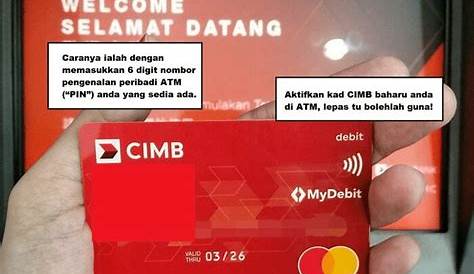 Cara Tukar Kad ATM Debit CIMB Secara Online Tak Perlu Ke Bank. Ganti