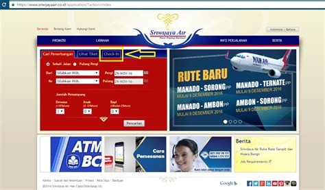 Sriwijaya Air Bisa Check In Online