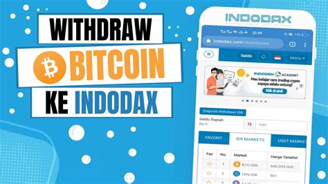 Cara Withdraw Bitcoin ke Indodax YouTube