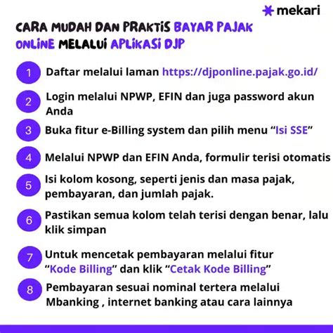 cara bayar pajak kurang bayar online