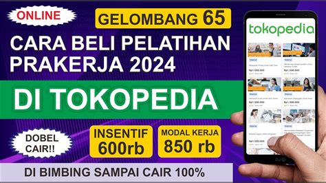 cara beli pelatihan prakerja di tokopedia