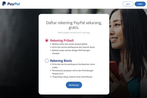 cara buat akun paypal