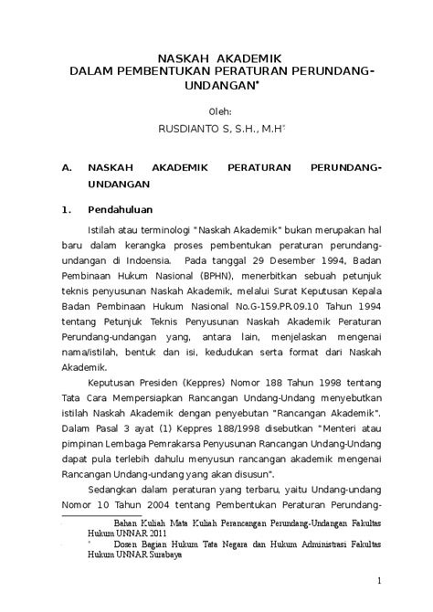 cara buat naskah akademik