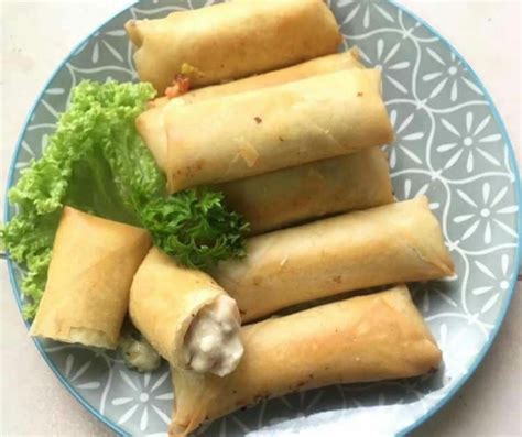 cara buat popia carbonara cheese