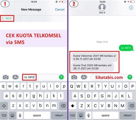 cara cek kuota Telkomsel melalui SMS