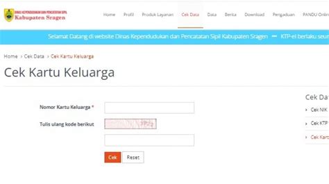 cara cek nomor kartu keluarga